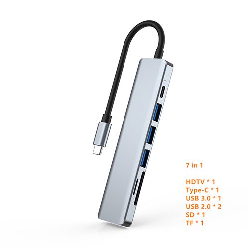 USB C Hub to 4K HDMI-Compatible SD TF USB 3.0 2.0 Type C Charging Dock for MacBook iPad Pro Samsung S21 Dex TV Projector Mouse