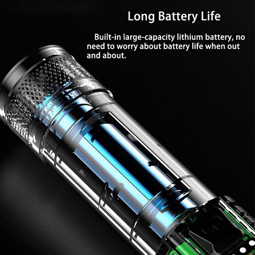 High Strong Power Led Flashlights Rechargeable Outdoor Flashlight Portable Built-in Battery Power Torch lamp Camping Lantern