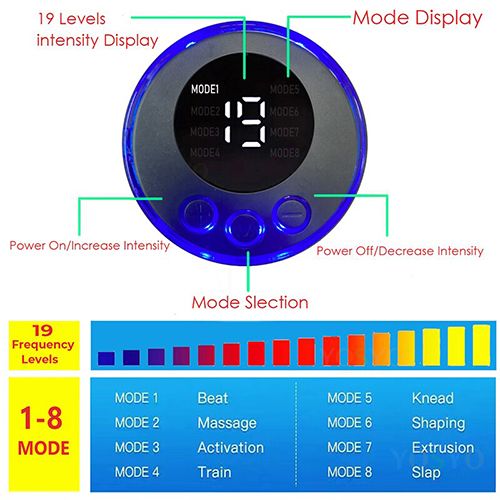 USB Rechargeable EMS Muscle Stimulator Abs Arms 3 in 1 Training Pad Wireless Smart Fitness Abdominal Trainer Body Slimming