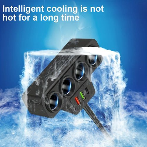 12V/24V Car Cigarette Lighter Adapter Fast Charge USB PD Car Charger 4 Ports Multifunction Universal Mobile Phone Charger In Car