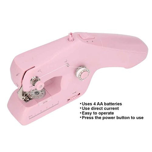 Sewing Machine Household Mini Handheld Portable Electric Two-wire Sewing Machine Pink White