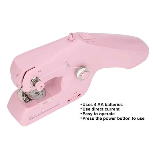 Sewing Machine Household Mini Handheld Portable Electric Two-wire Sewing Machine Pink White