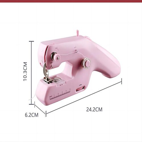 Sewing Machine Household Mini Handheld Portable Electric Two-wire Sewing Machine Pink White