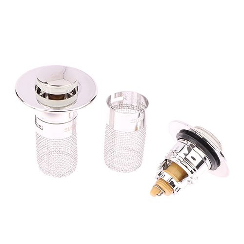 Bathroom Sink Plug Stopper Pop-Up Sink Drain Strainer Plug Universal Basin Core Drain Filter For 8cm Depth Shower Sink Filters
