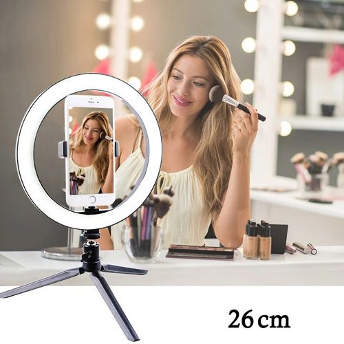10inch 26cm Selfie Ring Light Photography Fill Lighting Led Ring Lamp for Video Recording Live Broadcast Selfie Led Lamp for Tiktok Youtube Makeup Video Live Studio Ring Lamp