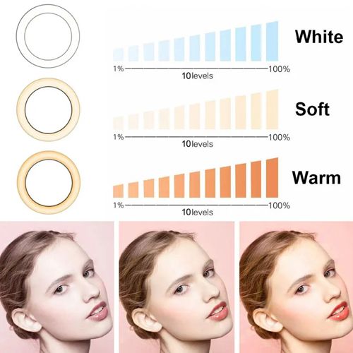 10inch 26cm Selfie Ring Light Photography Fill Lighting Led Ring Lamp for Video Recording Live Broadcast Selfie Led Lamp for Tiktok Youtube Makeup Video Live Studio Ring Lamp