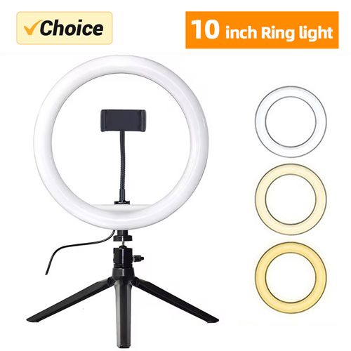 10inch 26cm Selfie Ring Light Photography Fill Lighting Led Ring Lamp for Video Recording Live Broadcast Selfie Led Lamp for Tiktok Youtube Makeup Video Live Studio Ring Lamp