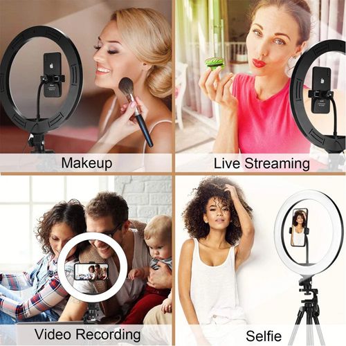 10inch 26cm Selfie Ring Light Photography Fill Lighting Led Ring Lamp for Video Recording Live Broadcast Selfie Led Lamp for Tiktok Youtube Makeup Video Live Studio Ring Lamp