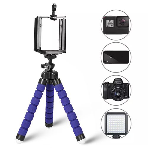 Tripod For Phone Flexible Sponge Octopus Mini Tripod For IPhone Mini Camera Tripod Phone Holder Clip Stand,  Mini Bluetooth-compatible Remote Control Button Wireless Controller Self-Timer Camera Stick