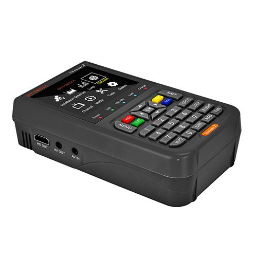 GTMEDIA V8 Finder 2 Satellite Signal Finder DVB-S/S2/S2X Digital 1080P HD TV Signal Finder MPEG-2/4 H.264(8 Bit) Hardware Decoding Loop Search Locator Built in 5000mAh Battery 3.5Inch HD LCD Screen