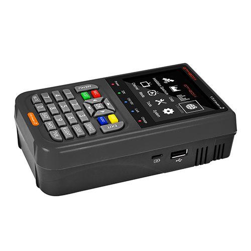 GTMEDIA V8 Finder 2 Satellite Signal Finder DVB-S/S2/S2X Digital 1080P HD TV Signal Finder MPEG-2/4 H.264(8 Bit) Hardware Decoding Loop Search Locator Built in 5000mAh Battery 3.5Inch HD LCD Screen