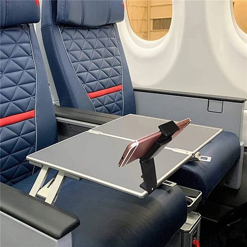Airplane Phone Holder Portable Travel Stand Desk Flight Foldable Adjustable Rotatable Selfie Holding Train Seat Stand Support