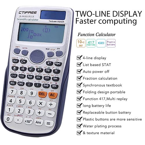 24 Bit Scientific Calculators Standard Function Calculadora Student Exam Calculadora Cientifica Portable Scientific Calculator School Office Stationeries Multifunction Stationery Scientific Tool