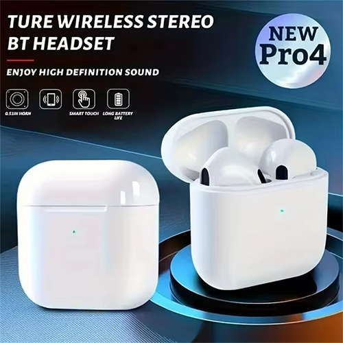 Pro4 TWS Bluetooth Headphones 9D Stereo Wireless Earphones InEar HiFi Earbuds HandsFree Headset With Microphone For Xiaomi