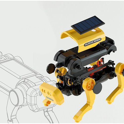 Solar Powered Electric Machine Dog Toy Children's Assembled Toy Boys' Puzzle And Creative Robot Cultivating Hands-on Ability New