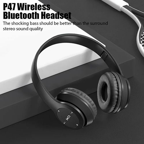 Stereo P47 Headset 5.0 Bluetooth Headset Folding P Series Wireless Sports Game Headset Wireless Headphone Sport Earphones