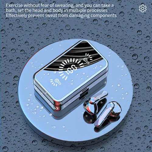 Mirror Digital Display Wireless Bluetooth Headset 5.1 Touch Tws Business Sports Headset