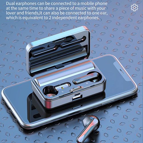 Mirror Digital Display Wireless Bluetooth Headset 5.1 Touch Tws Business Sports Headset