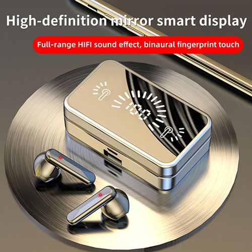 Mirror Digital Display Wireless Bluetooth Headset 5.1 Touch Tws Business Sports Headset