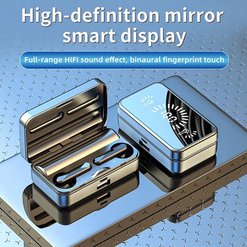Mirror Digital Display Wireless Bluetooth Headset 5.1 Touch Tws Business Sports Headset