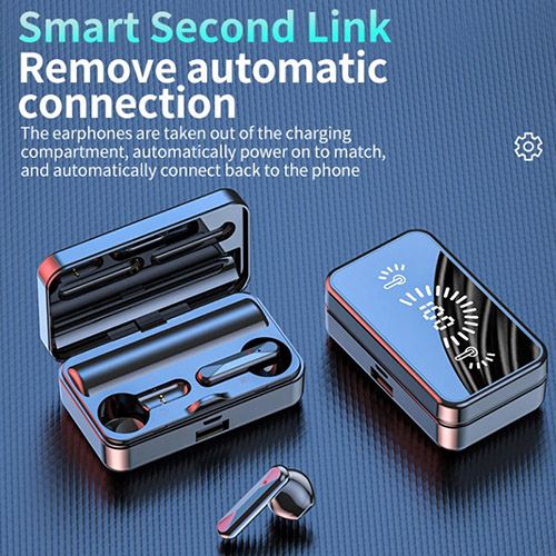 Mirror Digital Display Wireless Bluetooth Headset 5.1 Touch Tws Business Sports Headset