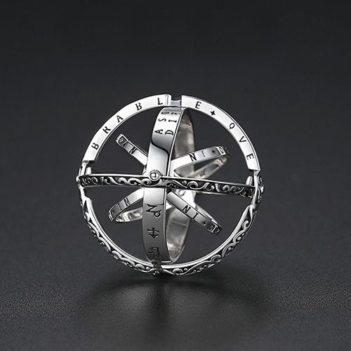 Astronomical B All Rings For Women Men Creative Complex Rotating Cosmic Finger Ring Jewelry 2024 Fashion Male Female Rings