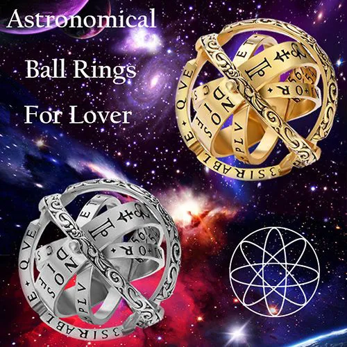 Astronomical B All Rings For Women Men Creative Complex Rotating Cosmic Finger Ring Jewelry 2024 Fashion Male Female Rings