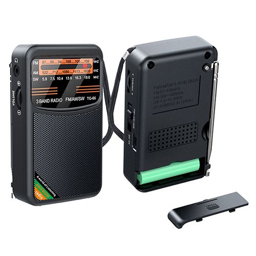 Portable AM FM SW Radio With Best Reception Radio With 3W Large Speaker Pocket Handheld Radio With 3.5mm Earphones Jack-