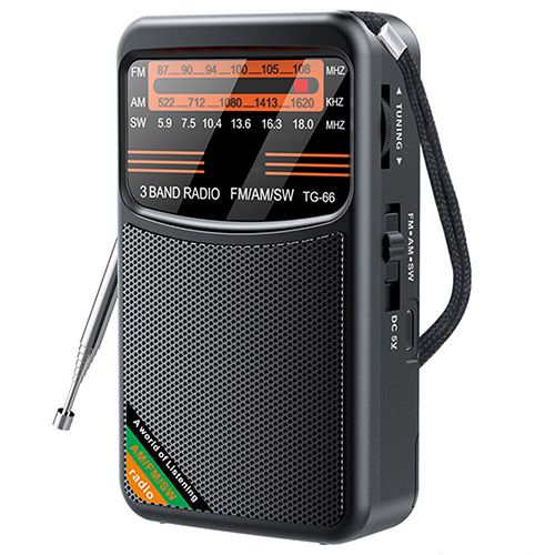 Portable AM FM SW Radio With Best Reception Radio With 3W Large Speaker Pocket Handheld Radio With 3.5mm Earphones Jack-