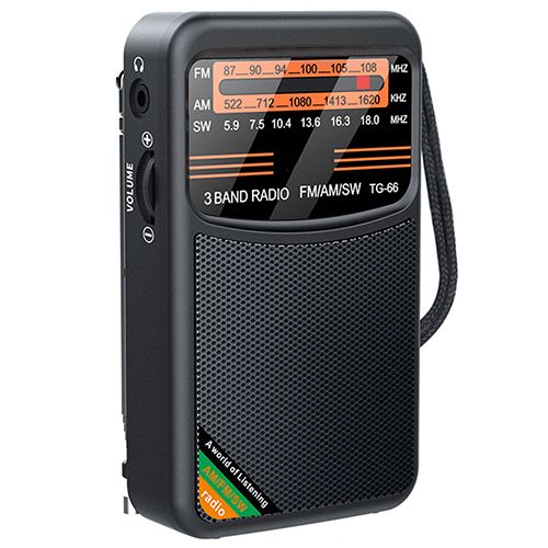 Portable AM FM SW Radio With Best Reception Radio With 3W Large Speaker Pocket Handheld Radio With 3.5mm Earphones Jack-