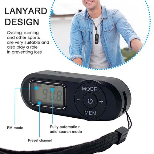 Pocket Fm Radio 64-108Mhz Mini DSP Digital Tuning Stereo Radio Mini Receiver With LCD Screen For Walking Jogging