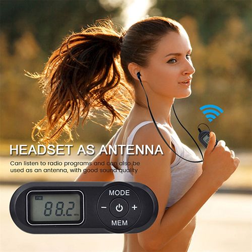 Pocket Fm Radio 64-108Mhz Mini DSP Digital Tuning Stereo Radio Mini Receiver With LCD Screen For Walking Jogging