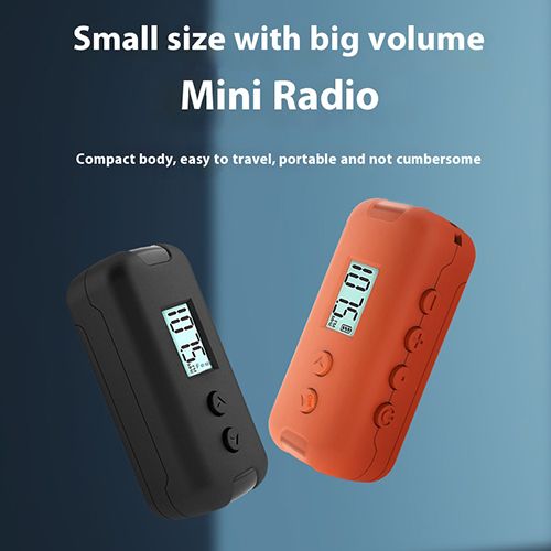 Pocket FM Radio Portable Mini DSP Radio 50-108MHz with LCD Display 3.5mm Headphones Outdoor Sports Handheld Radios Receiver