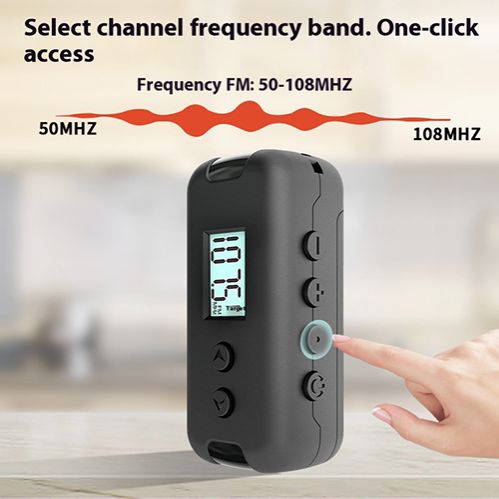 Pocket FM Radio Portable Mini DSP Radio 50-108MHz with LCD Display 3.5mm Headphones Outdoor Sports Handheld Radios Receiver