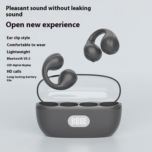 Description New Bluetooth headset, high power, ear clip style, wireless sports headset, bone conduction headset, universal for mobile phones