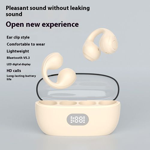 Description New Bluetooth headset, high power, ear clip style, wireless sports headset, bone conduction headset, universal for mobile phones