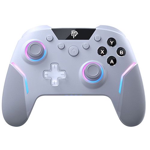 Wireless Gamepad Enhanced Controller Compatible with PC/NS/TV/Mobile Phone/Laptop, Hall Micro-trigger Joystick RGB Effect