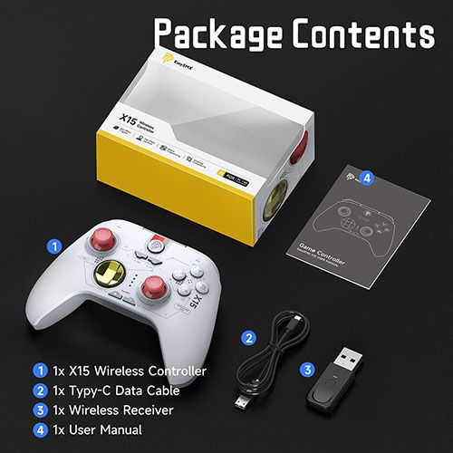 Bluetooth Game Controller X15 Wireless Joysticks With Hall Effect 3D Analog Stick Trigger Gamepad Compatible With Switch Phone