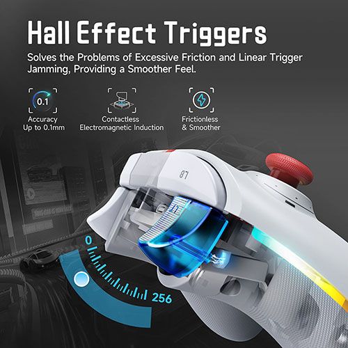 Bluetooth Game Controller X15 Wireless Joysticks With Hall Effect 3D Analog Stick Trigger Gamepad Compatible With Switch Phone