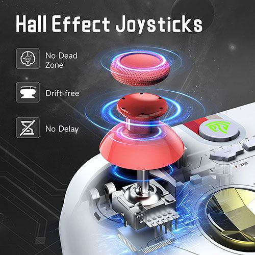 Bluetooth Game Controller X15 Wireless Joysticks With Hall Effect 3D Analog Stick Trigger Gamepad Compatible With Switch Phone