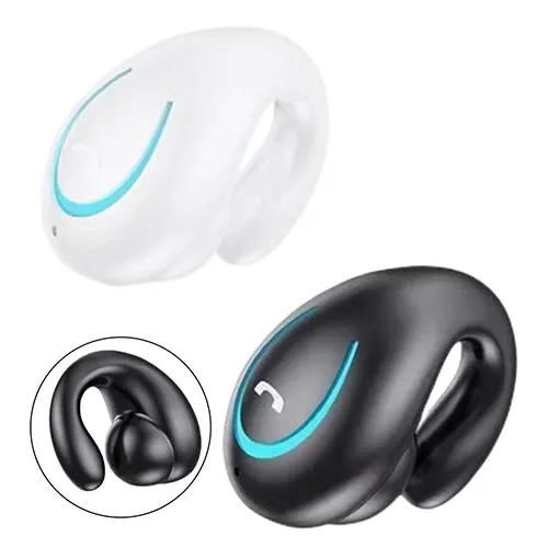 Bone Conduction Ear Clip Earbuds Wireless Bluetooth Earphone TWS Waterproof Earring Game Sports Headphone With Mic