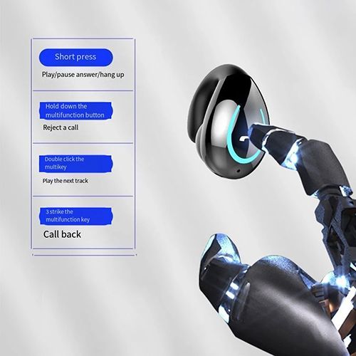 Bone Conduction Ear Clip Earbuds Wireless Bluetooth Earphone TWS Waterproof Earring Game Sports Headphone With Mic