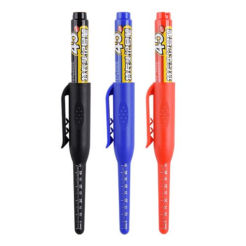45mm Deep Hole Long Nib Head Markers Deep Drill Hole Long Nib Scriber Mechanical Carpentry Marker Pen for Bathroom Woodworking