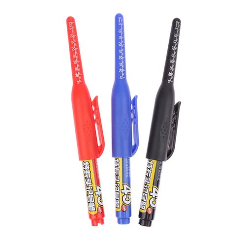 45mm Deep Hole Long Nib Head Markers Deep Drill Hole Long Nib Scriber Mechanical Carpentry Marker Pen for Bathroom Woodworking