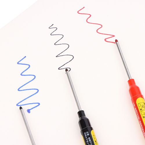 45mm Deep Hole Long Nib Head Markers Deep Drill Hole Long Nib Scriber Mechanical Carpentry Marker Pen for Bathroom Woodworking