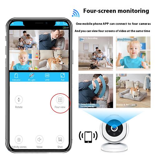 HD night vision camera, ultra-wide angle 1080P, new home magnetic small camera