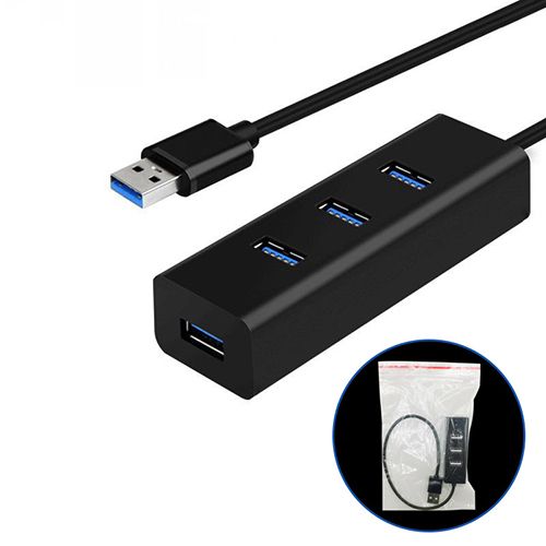 High Speed ​​4-Port USB HUB Docking Station 2.0 Adapter Extender Multi-Port Splitter Multi-Extender USB Hub with Independent On/Off Switch and LED Indicator for Laptop, PC, Computer
