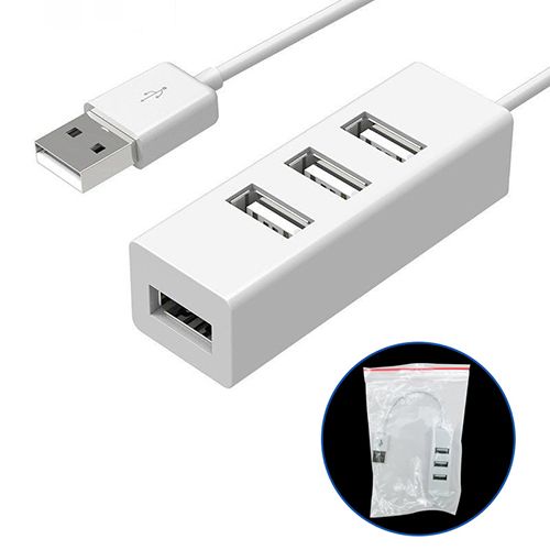 High Speed ​​4-Port USB HUB Docking Station 2.0 Adapter Extender Multi-Port Splitter Multi-Extender USB Hub with Independent On/Off Switch and LED Indicator for Laptop, PC, Computer