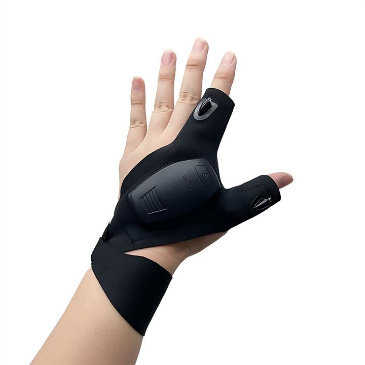 New Arrivals Fingerless Glove LED Flashlight Waterproof Torch Outdoor Tool Fishing Camping Hiking Survival Rescue Multi Light Tool