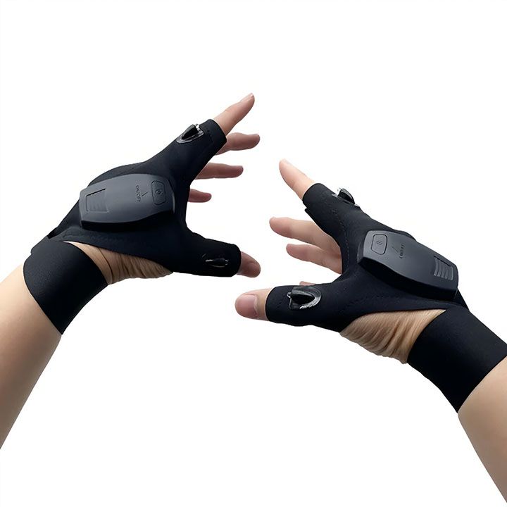 New Arrivals Fingerless Glove LED Flashlight Waterproof Torch Outdoor Tool Fishing Camping Hiking Survival Rescue Multi Light Tool